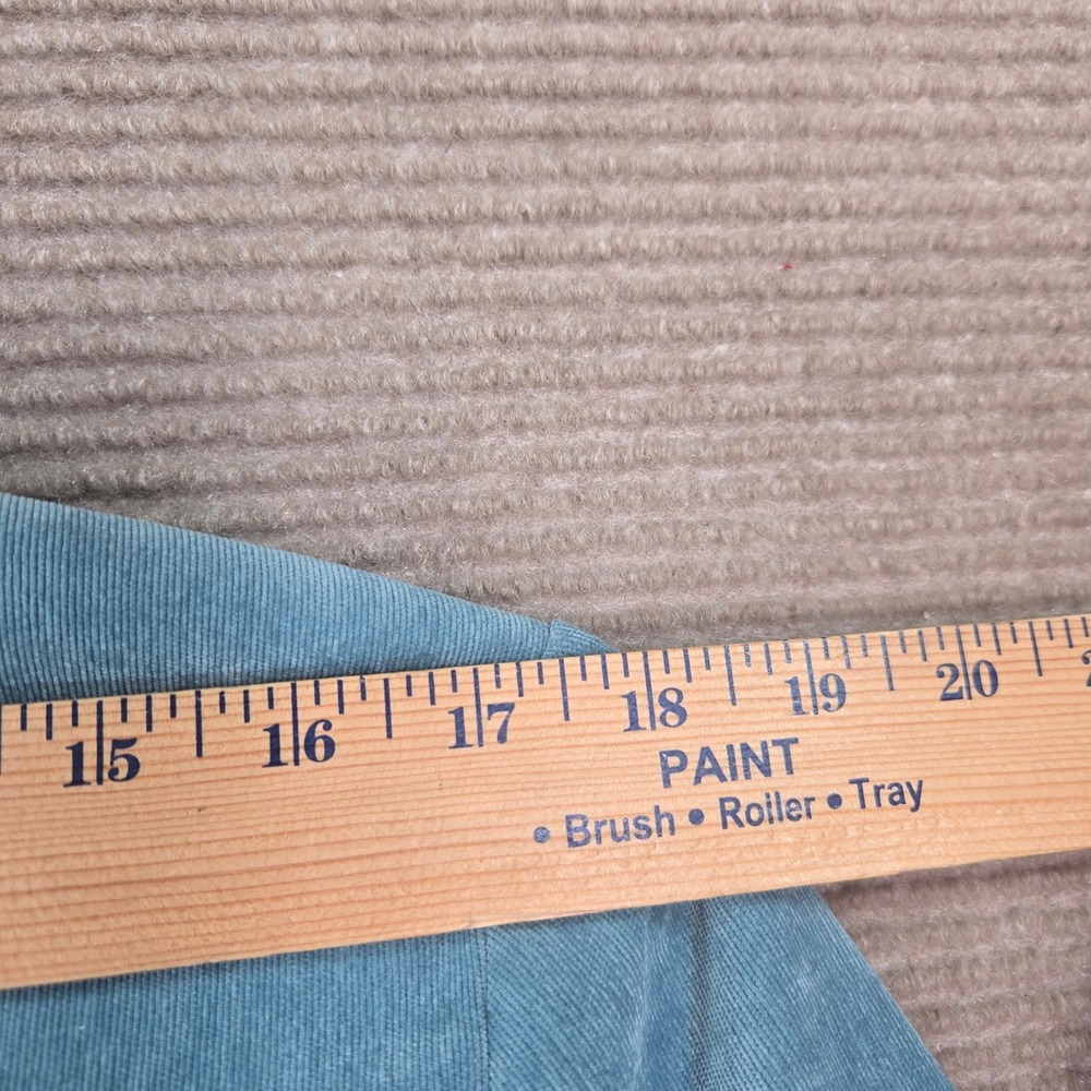 R.Q.T Women Large Blue Corduroy Ribbed Trim Two Button Blazer Jacket - Picture 5 of 9